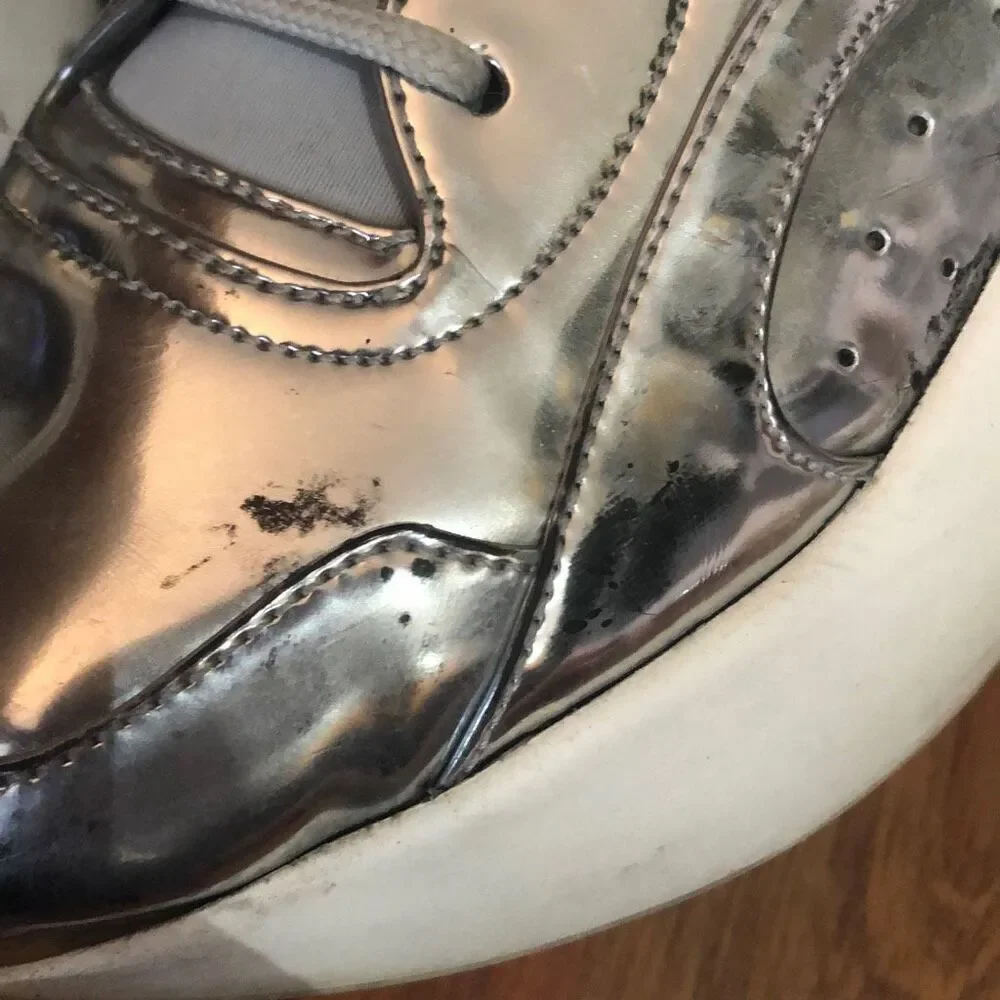 Stella McCartney silver Text sole sneakers, size 7